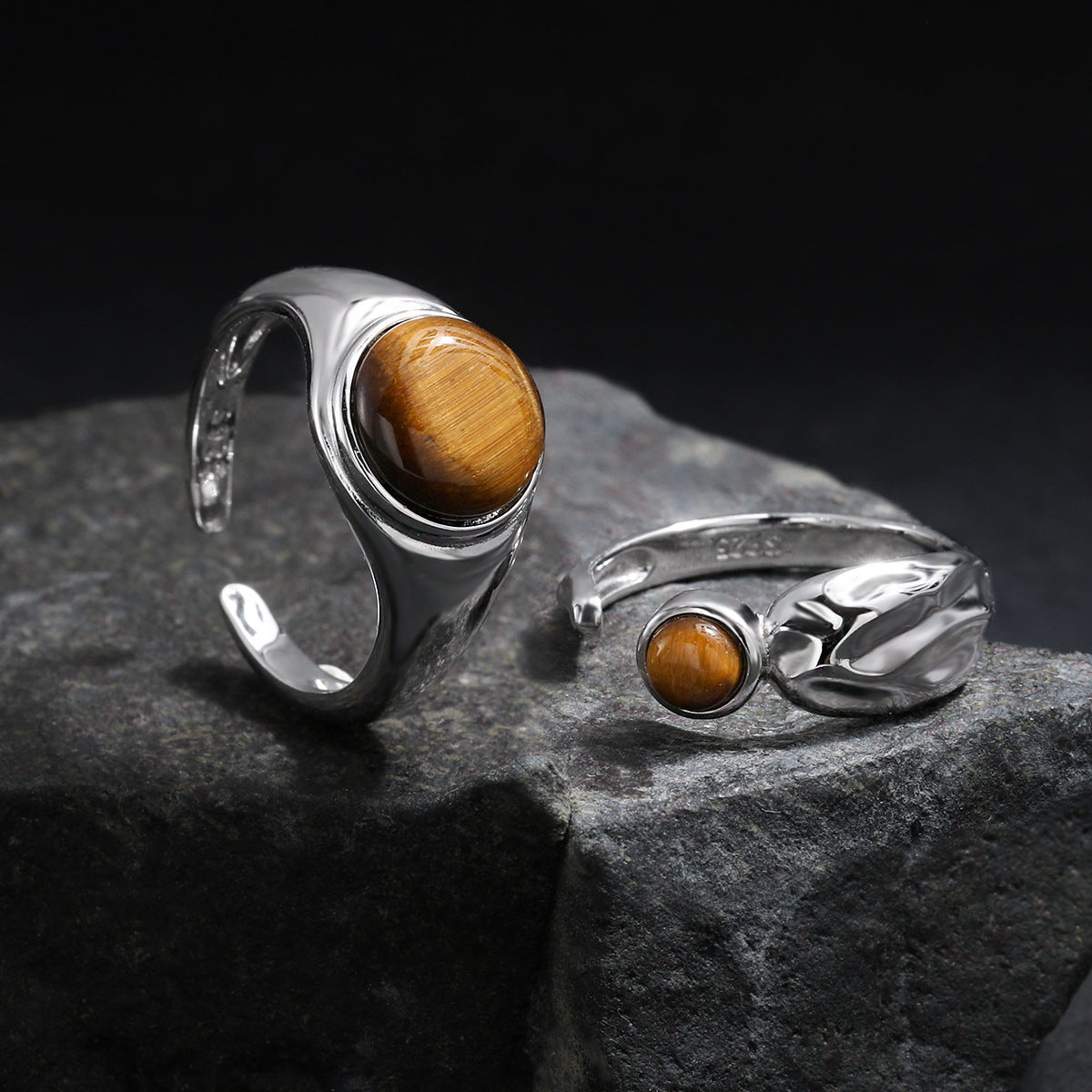 Tiger's Eye Signet Ring OPHRASTUDIO