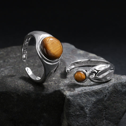 Tiger's Eye Signet Ring OPHRASTUDIO