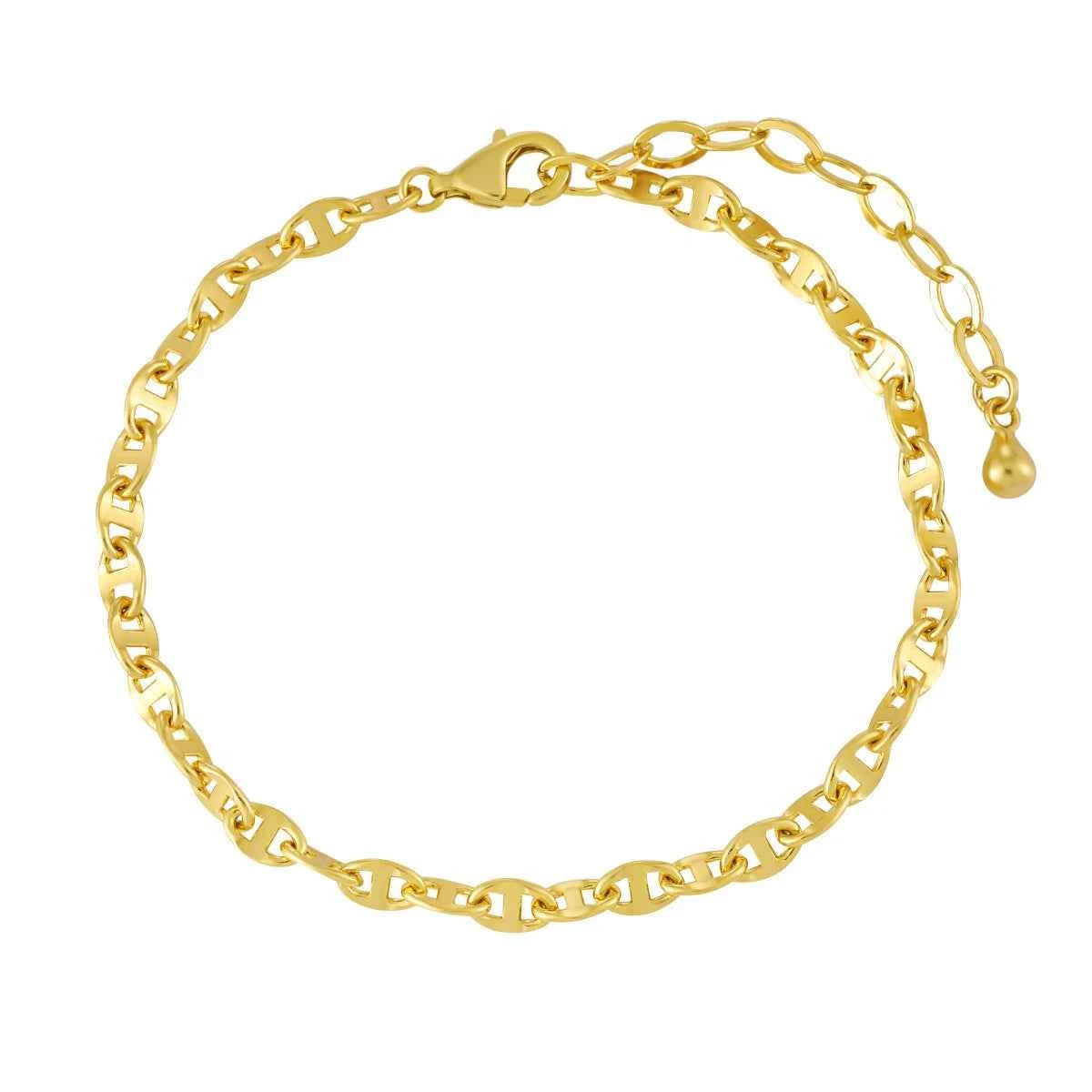 Coffee Beans Design Silver Chain Bracelet