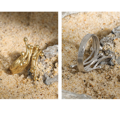 Ocean Current Wave Cuff Ring OPHRASTUDIO