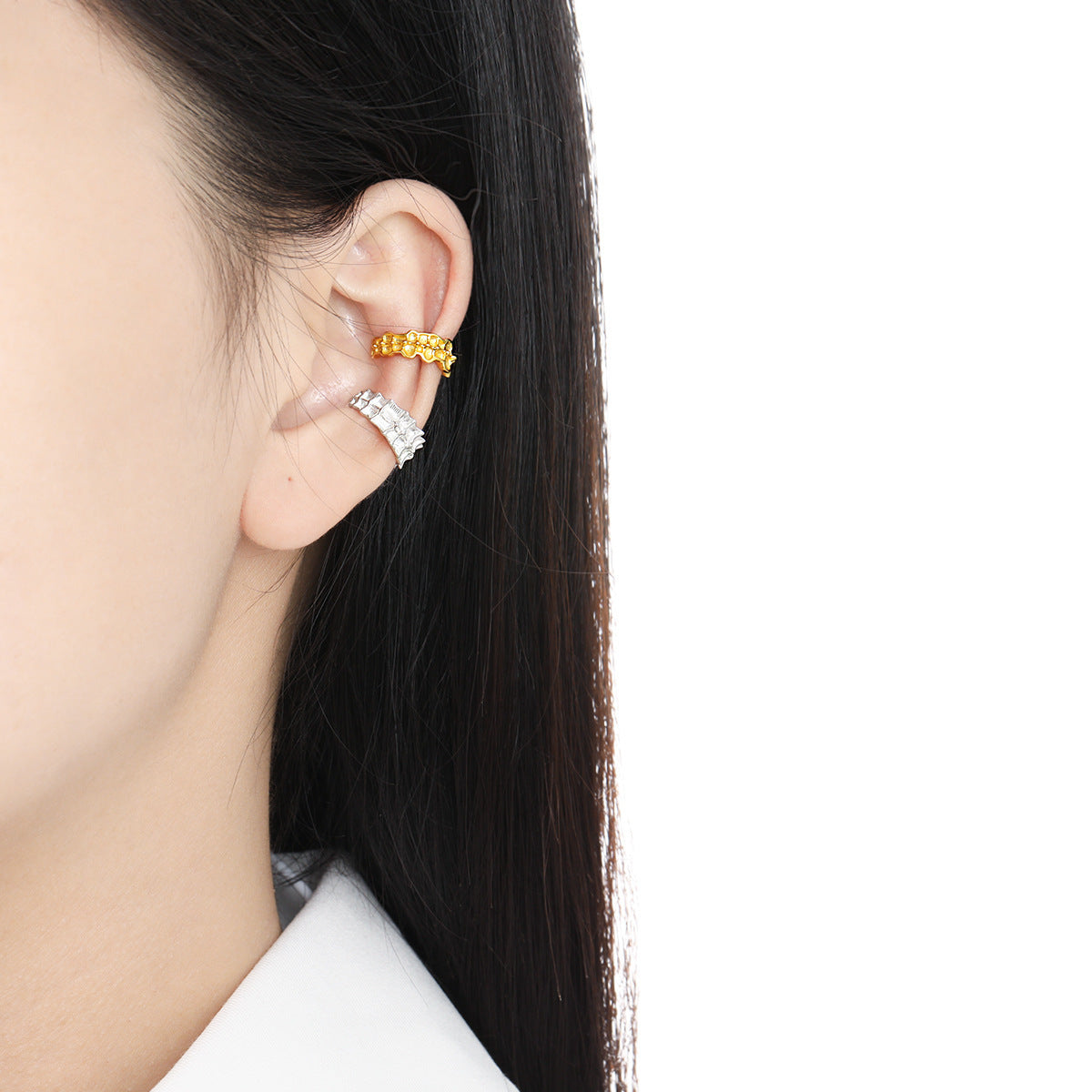 Forest Ridge Texture Ear Cuff Earring OPHRASTUDIO