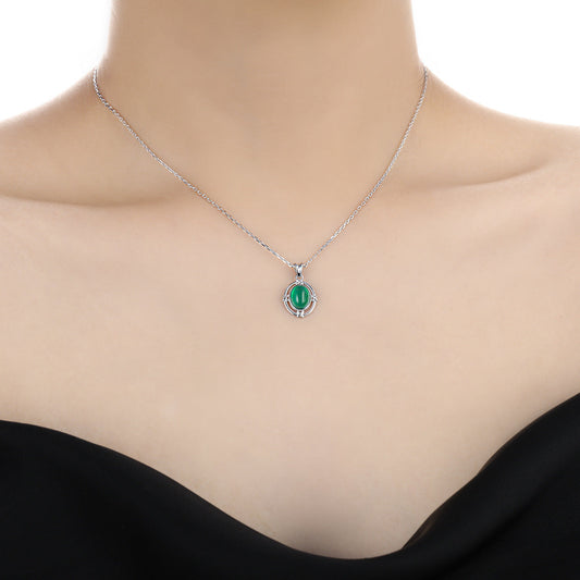 Natural Gemstone Pendant Necklace OPHRASTUDIO