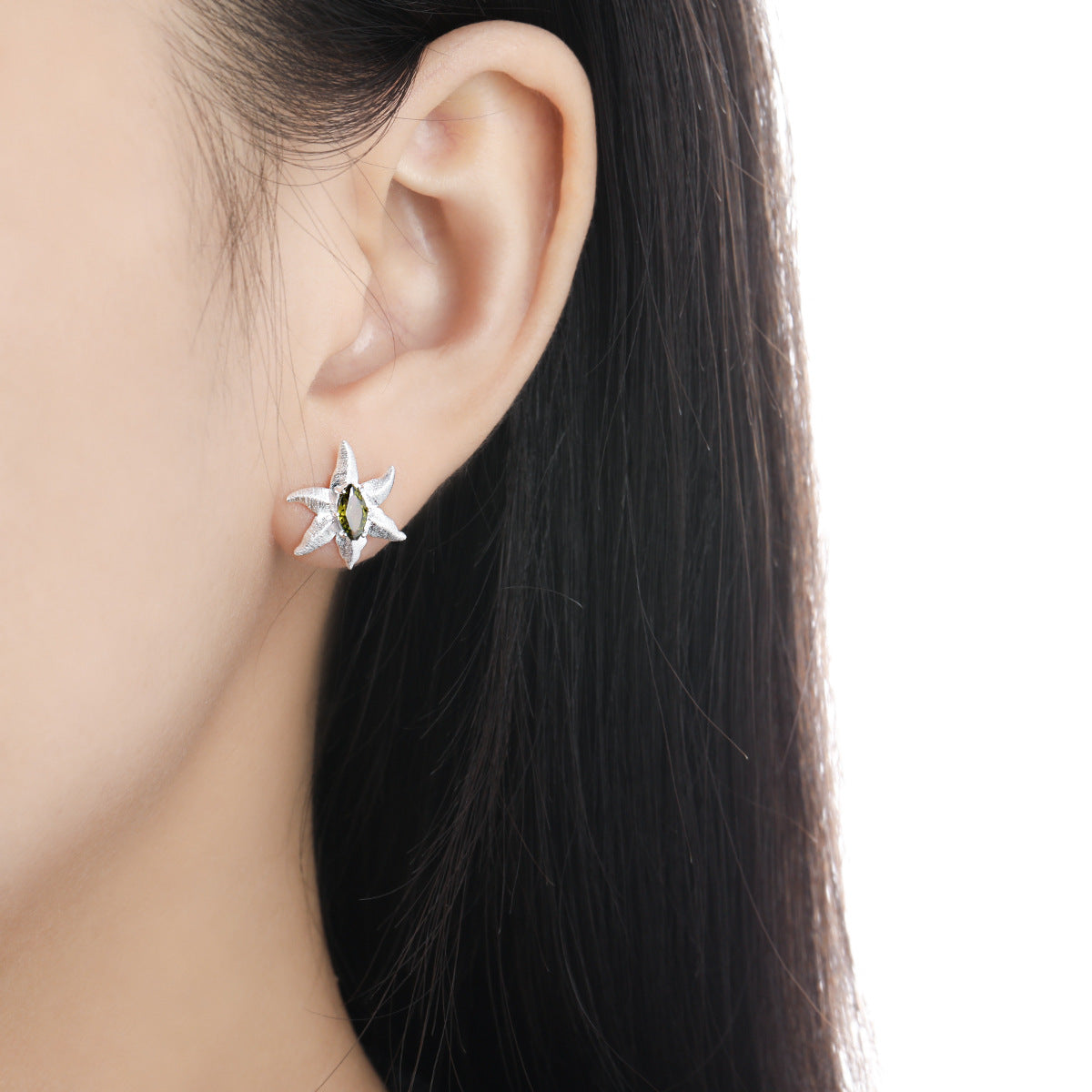 Olivine Starfish Stud Earrings OPHRASTUDIO