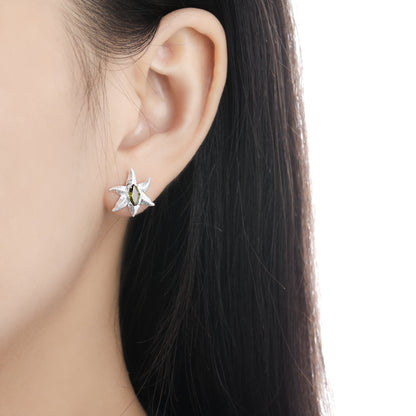 Olivine Starfish Stud Earrings OPHRASTUDIO