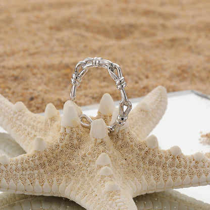 Knot of Serenity Silver Ring OPHRASTUDIO