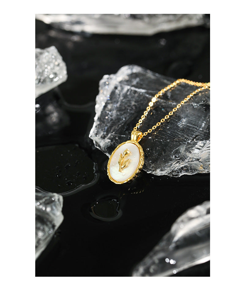 Tulip Grace Silver Pendant Necklace