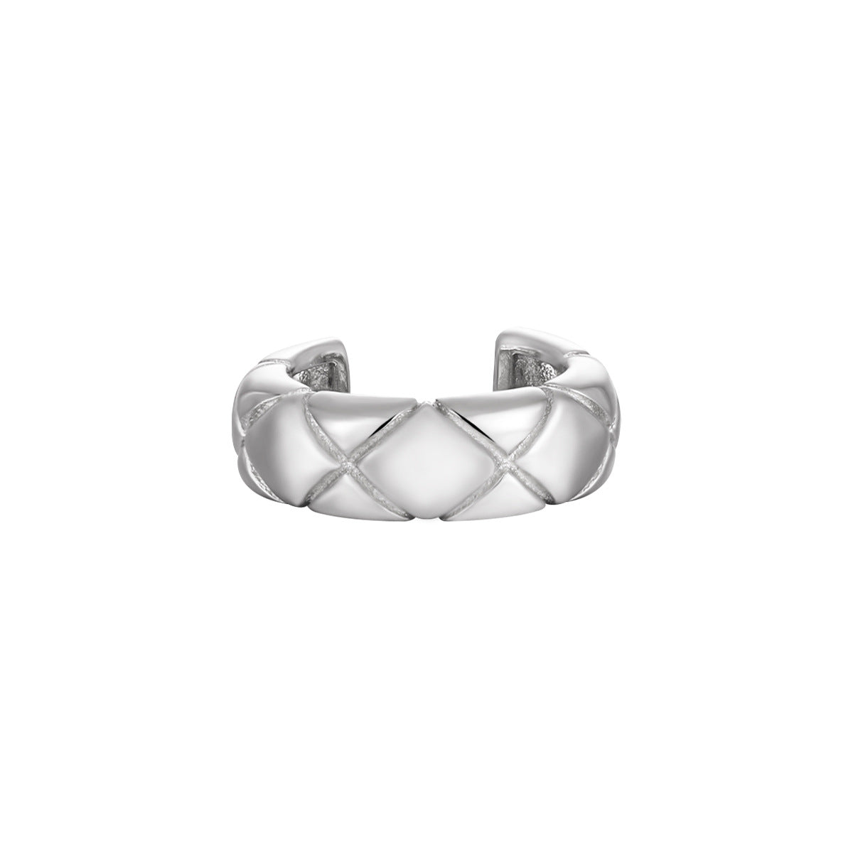 Pearl & Quilted Silver Ear Cuff OPHRASTUDIO