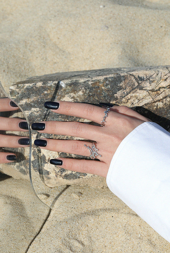 Ocean Current Wave Cuff Ring OPHRASTUDIO