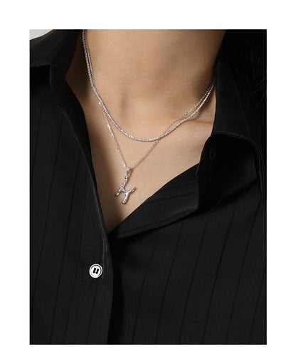 Eternal Sterling Silver Initial Necklace OPHRASTUDIO