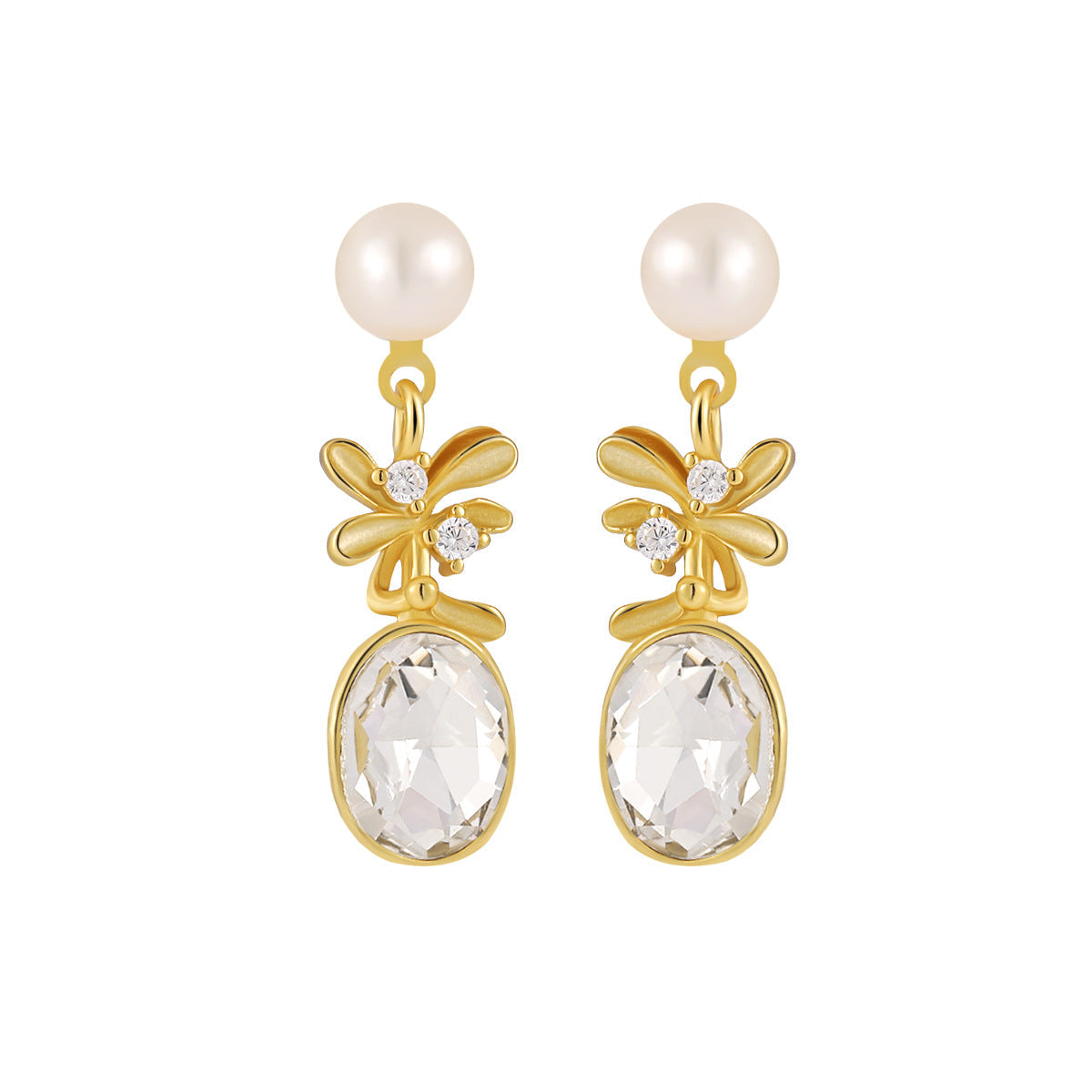 Snow White's Grace Silver Drop Earrings