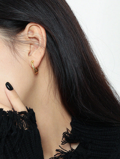 Layered Wrap C-Hoop Earrings OPHRASTUDIO