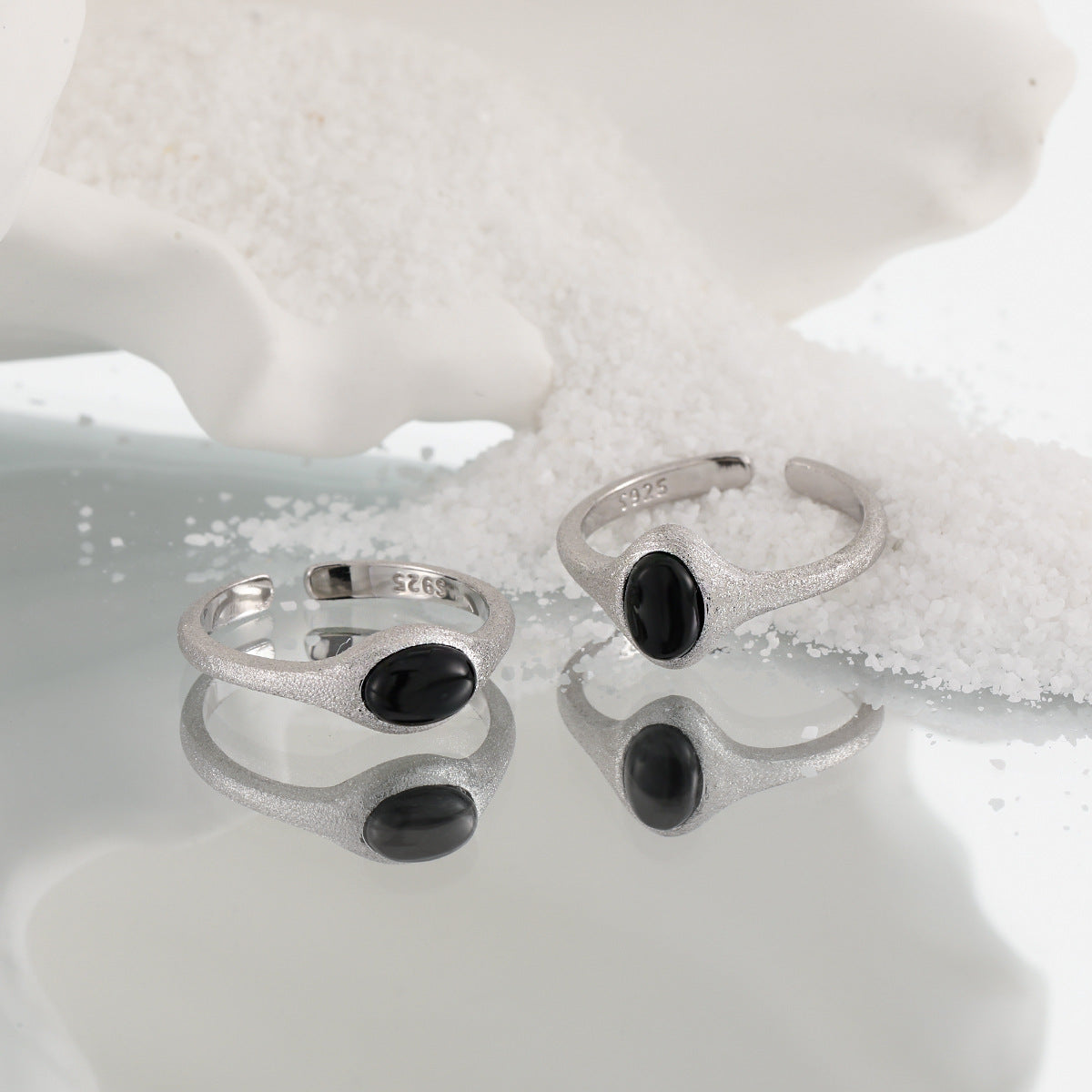 Matte Black Onyx Stacking Ring OPHRASTUDIO