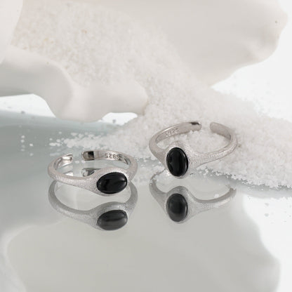 Matte Black Onyx Stacking Ring OPHRASTUDIO