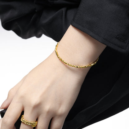 Diamond-Cut Wrap Sterling Silver Cuff Bracelet