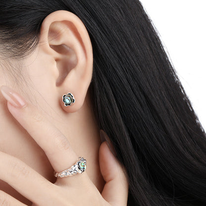Iridescent Abalone Stud Earrings OPHRASTUDIO