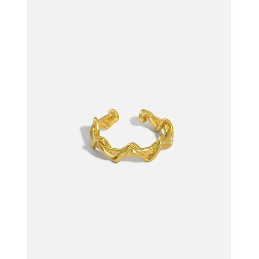 Wave Textured Ear Cuff Earring OPHRASTUDIO