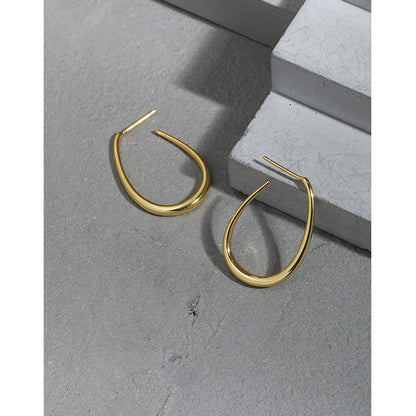 U-Form Polished Hoop Earrings OPHRASTUDIO