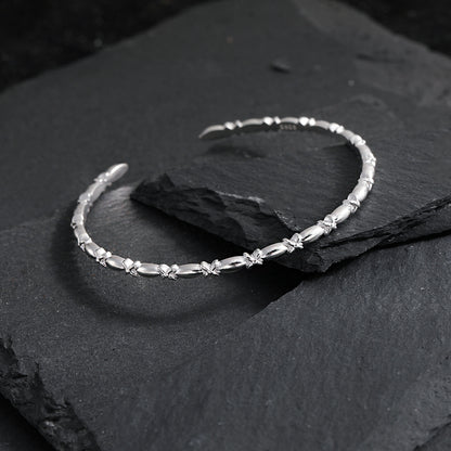 Knot Detail Slim Cuff Bracelet OPHRASTUDIO