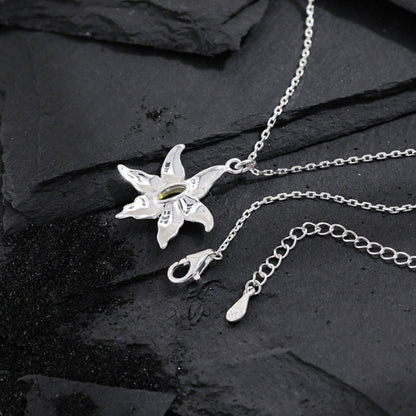 Peridot Starfish Pendant Necklace OPHRASTUDIO