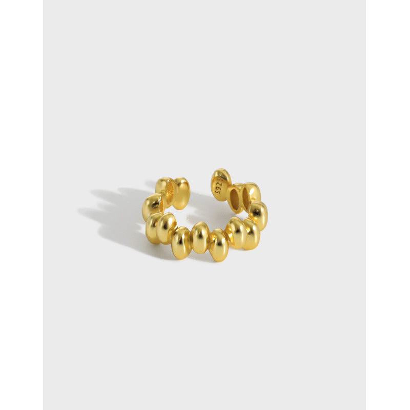 Beaded Sterling Silver Ear Cuff Earring OPHRASTUDIO