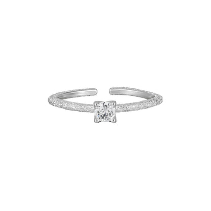Frosted Sparkle Solitaire Ring OPHRASTUDIO