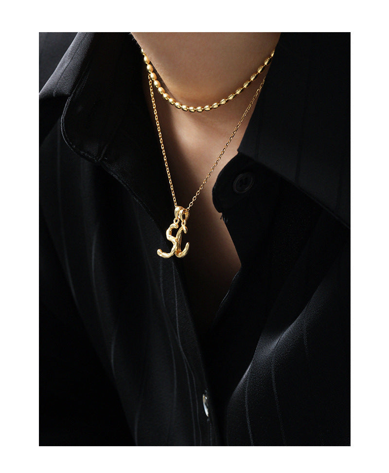 Eternal Sterling Silver Initial Necklace OPHRASTUDIO