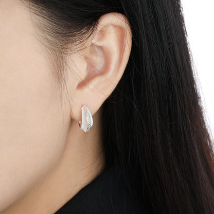 Luminous Brushed Huggie Earrings OPHRASTUDIO