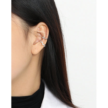 Wave Textured Ear Cuff Earring OPHRASTUDIO