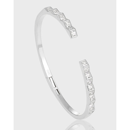 Geometric Square-Cut Open Cuff Bracelet OPHRASTUDIO