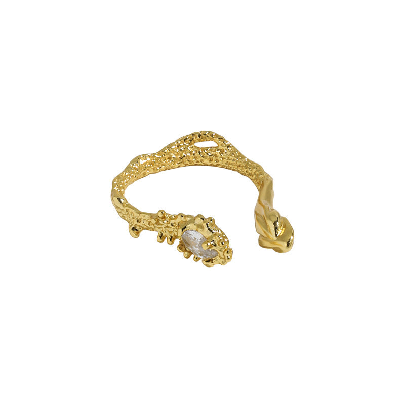 BRANCH STAMEN INLAID ZIRCON EAR CLIP OPHRASTUDIO