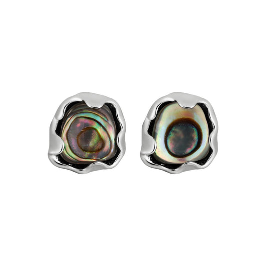 Iridescent Abalone Stud Earrings OPHRASTUDIO