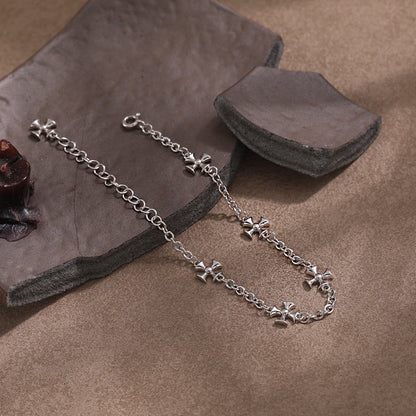 Cross Blossom Silver Bracelet OPHRASTUDIO