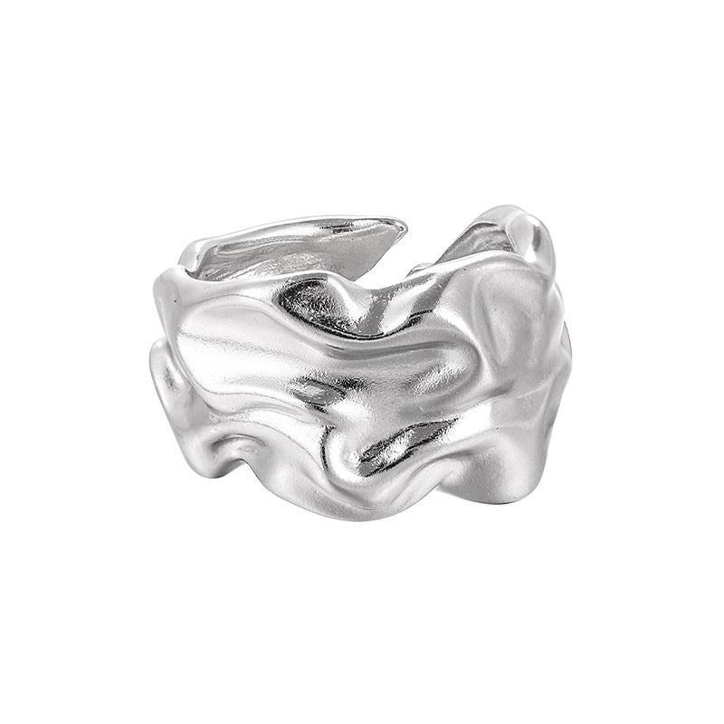 Liquid Drape Wide Band Ring OPHRASTUDIO