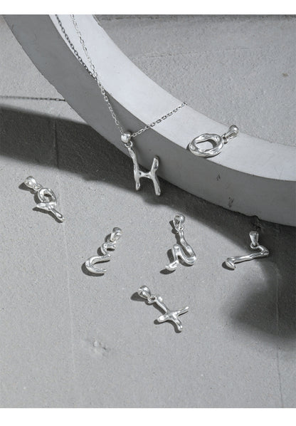 Eternal Sterling Silver Initial Necklace OPHRASTUDIO