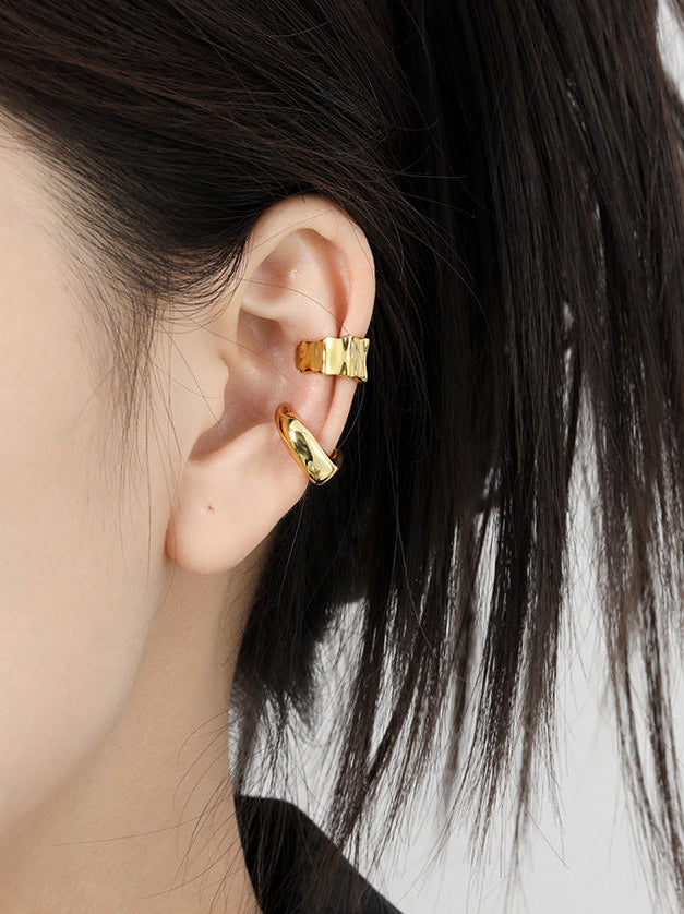 Irregular Polished Ear Cuff Earring OPHRASTUDIO
