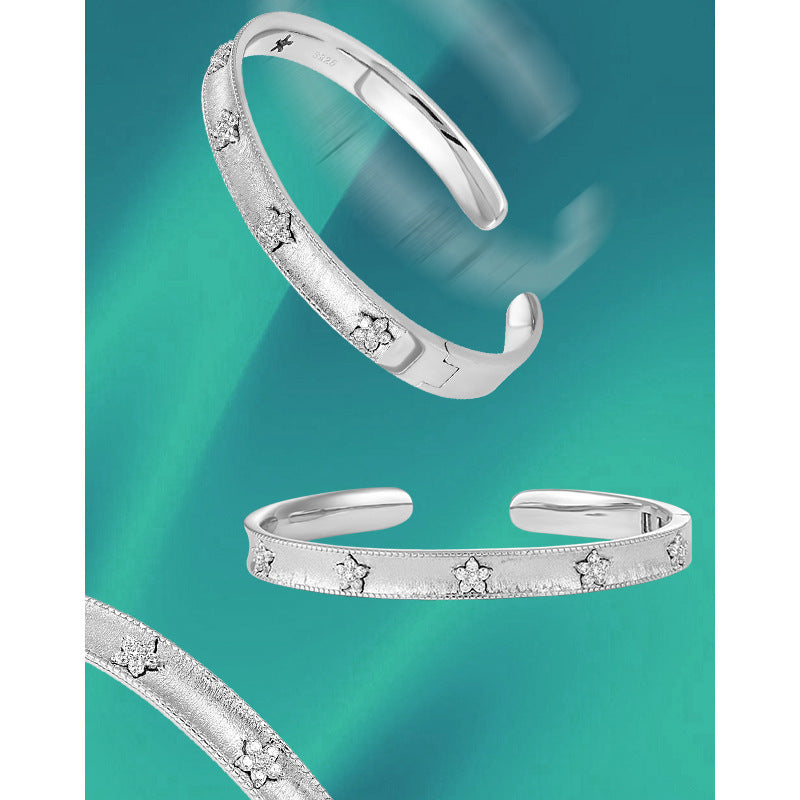 Starfall Pavé Open Cuff Bracelet OPHRASTUDIO