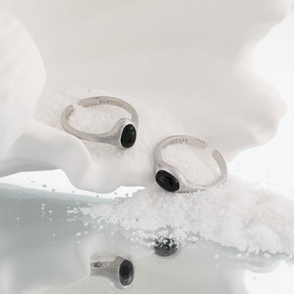 Matte Black Onyx Stacking Ring OPHRASTUDIO