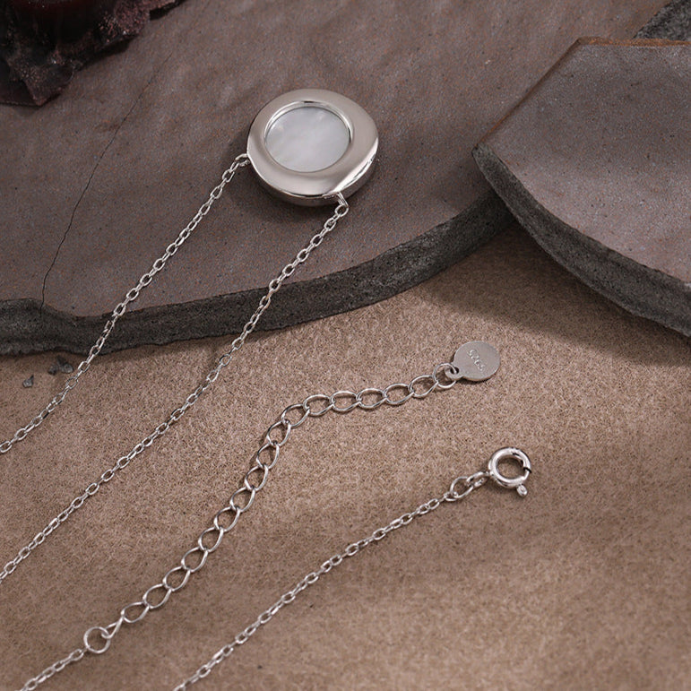 Luminous Mother of Pearl Pendant Necklace OPHRASTUDIO