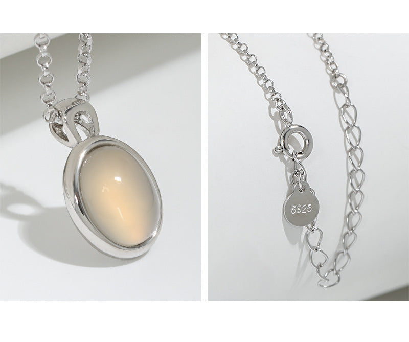 Ethereal Elegance Silver Pendant Necklace OPHRASTUDIO