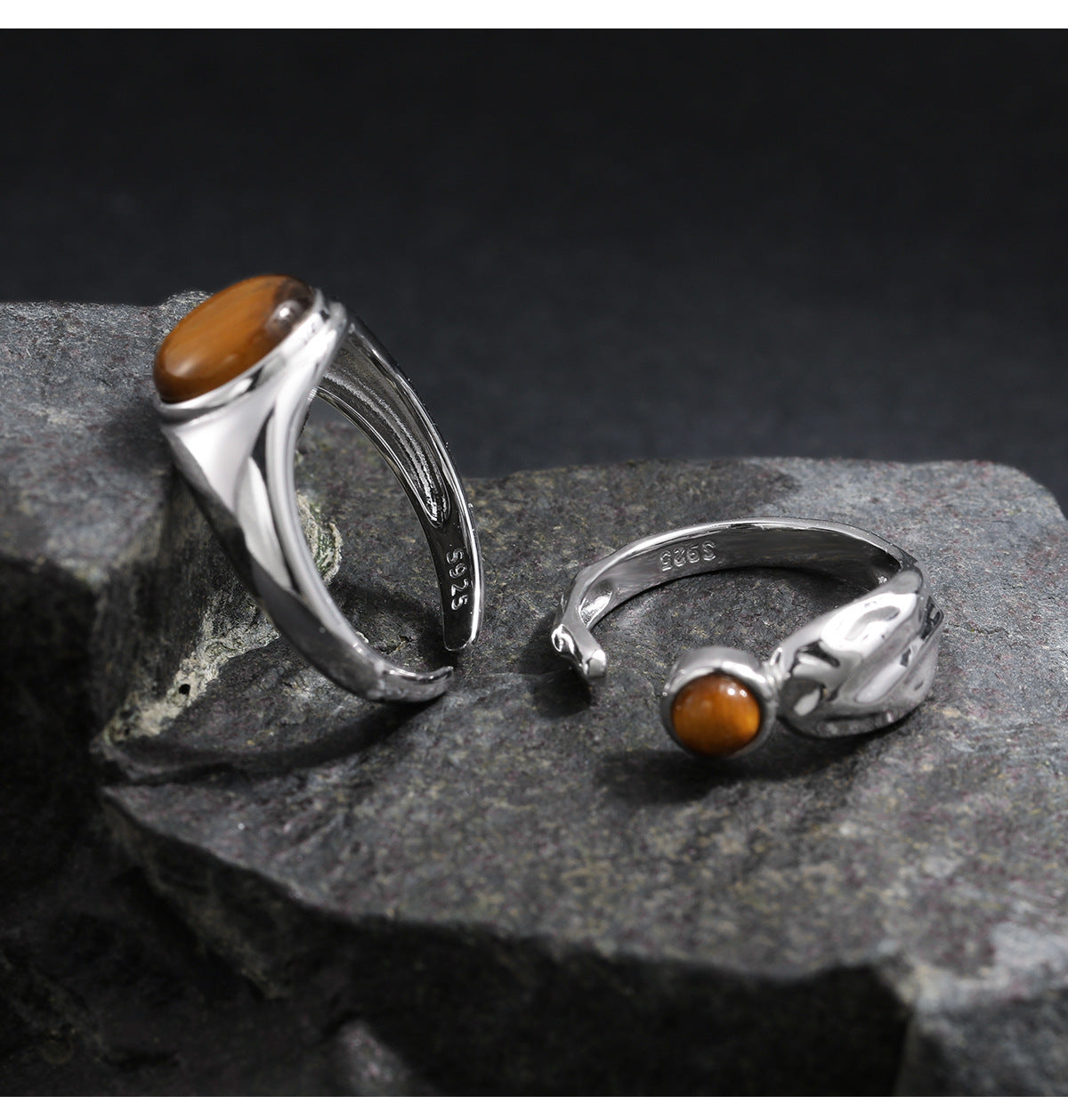 Tiger's Eye Signet Ring OPHRASTUDIO