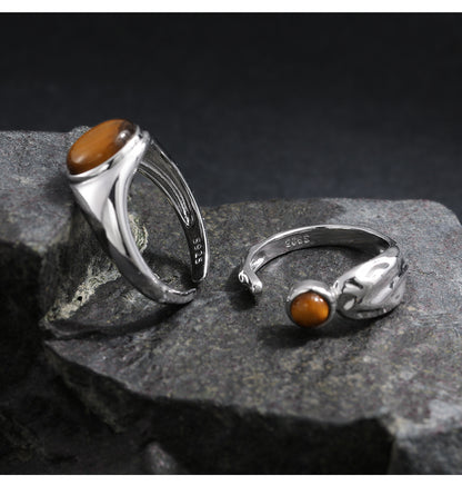 Tiger's Eye Signet Ring OPHRASTUDIO