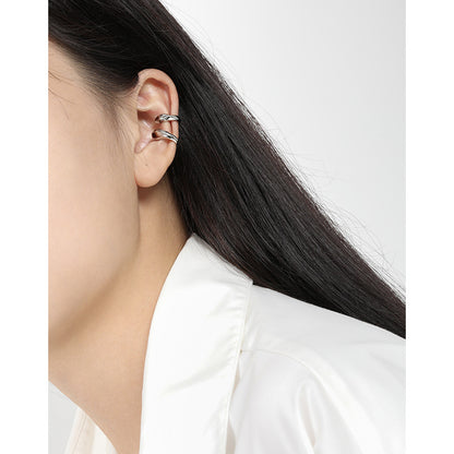Chunky Silver Ear Cuff Earring OPHRASTUDIO