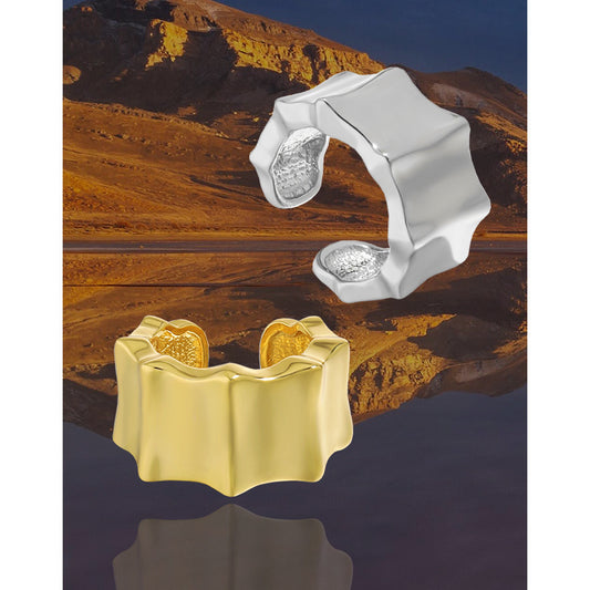 Irregular Polished Ear Cuff Earring OPHRASTUDIO