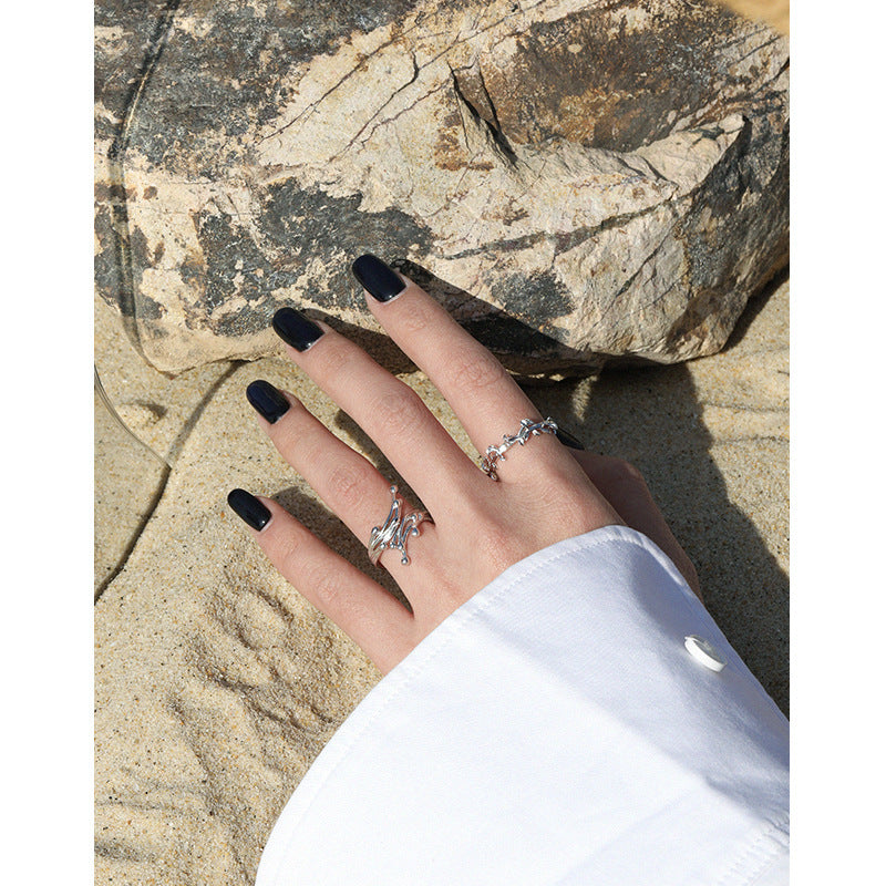Ocean Current Wave Cuff Ring OPHRASTUDIO