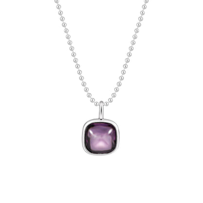 Ametrine Glow Natural Amethyst Silver Necklace OPHRASTUDIO