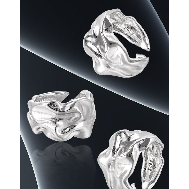 Liquid Drape Wide Band Ring OPHRASTUDIO