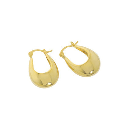 Geometric U-Curve Hoop Earrings OPHRASTUDIO