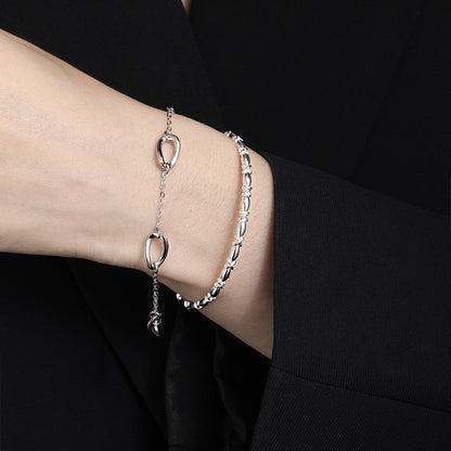 Wave Orbit Sterling Silver Bracelet OPHRASTUDIO