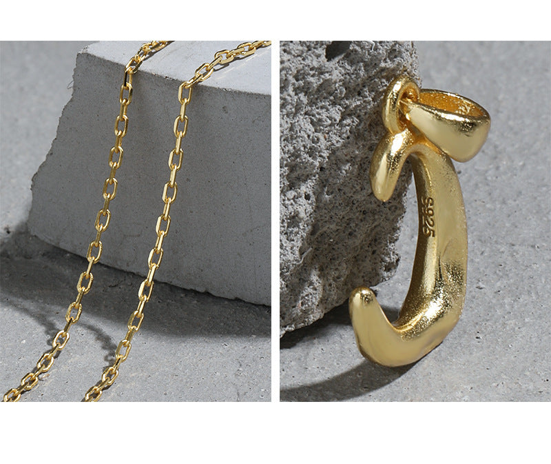 Eternal Sterling Silver Initial Necklace OPHRASTUDIO