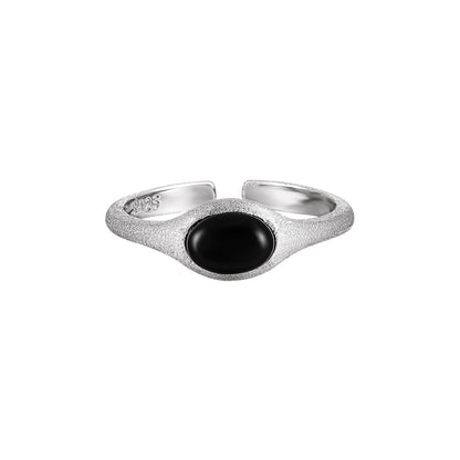 Matte Black Onyx Stacking Ring OPHRASTUDIO